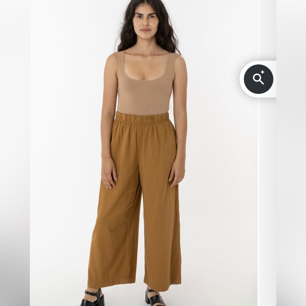 Los Angeles Apparel COTTON TWILL WIDE PANTS